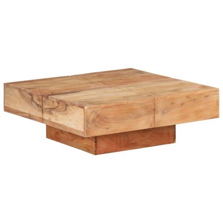 Mesa de centro de madera maciza de acacia 80x80x28 cm en Mesas de centro | Comprar online en Foro24