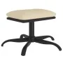 Reposapiés de tela y cuero sintético color crema 60x60x36 cm de vidaXL, Otomanas - Ref: Foro24-341598, Precio: 35,66 €, Descu...