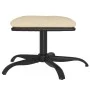 Reposapiés de tela y cuero sintético color crema 60x60x36 cm de vidaXL, Otomanas - Ref: Foro24-341598, Precio: 35,66 €, Descu...