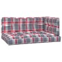 Cojines para palets 3 unidades tela a cuadros rojos by vidaXL, Cushions for chairs and sofas - Ref: Foro24-314571, Price: 61,...