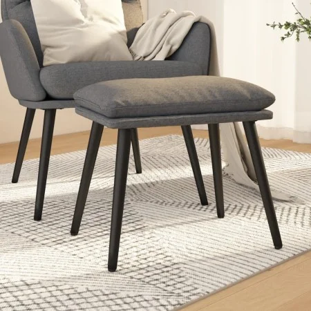 Reposapiés de tela gris claro 45x29,5x35 cm by vidaXL, Ottomans - Ref: Foro24-341493, Price: 33,42 €, Discount: %
