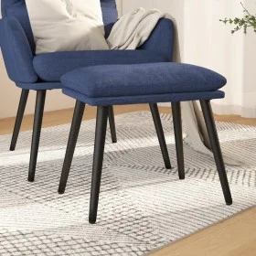 Fußhocker aus blauem Stoff, 45 x 29,5 x 35 cm von vidaXL, Osmanen - Ref: Foro24-341497, Preis: 33,53 €, Rabatt: %