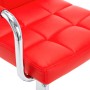 Taburetes de cocina 2 unidades cuero sintético rojo