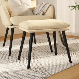 Fußhocker aus cremefarbenem Stoff, 45 x 29,5 x 35 cm von vidaXL, Osmanen - Ref: Foro24-341495, Preis: 33,42 €, Rabatt: %