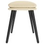 Fußhocker aus cremefarbenem Stoff, 45 x 29,5 x 35 cm von vidaXL, Osmanen - Ref: Foro24-341495, Preis: 33,90 €, Rabatt: %