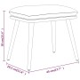 Fußhocker aus cremefarbenem Stoff, 45 x 29,5 x 35 cm von vidaXL, Osmanen - Ref: Foro24-341495, Preis: 33,90 €, Rabatt: %