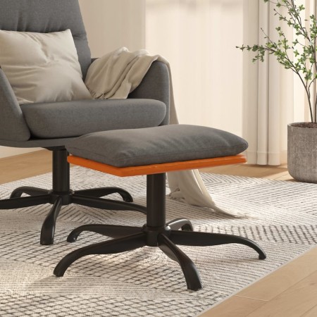 Hellgrauer Fußhocker aus Stoff und Kunstleder, 60 x 60 x 36 cm von vidaXL, Osmanen - Ref: Foro24-341607, Preis: 31,69 €, Raba...