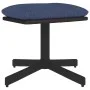 Reposapiés de tela y cuero sintético azul 60x60x36 cm de vidaXL, Otomanas - Ref: Foro24-341648, Precio: 38,42 €, Descuento: %