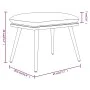 Reposapiés tela y cuero sintético gris oscuro 45x29,5x35 cm by vidaXL, Ottomans - Ref: Foro24-341516, Price: 33,58 €, Discoun...