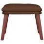 Reposapiés cuero sintético marrón 45x29,5x35 cm by vidaXL, Ottomans - Ref: Foro24-341491, Price: 36,20 €, Discount: %