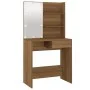 Tocador con LED roble marrón 74,5x40x141 cm de vidaXL, Tocadores para dormitorios - Ref: Foro24-820483, Precio: 82,80 €, Desc...