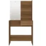 Tocador con LED roble marrón 74,5x40x141 cm de vidaXL, Tocadores para dormitorios - Ref: Foro24-820483, Precio: 82,80 €, Desc...