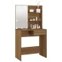 Tocador con LED roble marrón 74,5x40x141 cm de vidaXL, Tocadores para dormitorios - Ref: Foro24-820483, Precio: 82,80 €, Desc...