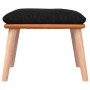 Footrest fabric and black synthetic leather 45x29.5x35 cm by vidaXL, Ottomans - Ref: Foro24-341452, Price: 40,31 €, Discount: %