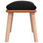 Footrest fabric and black synthetic leather 45x29.5x35 cm by vidaXL, Ottomans - Ref: Foro24-341452, Price: 40,31 €, Discount: %
