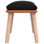 Footrest fabric and black synthetic leather 45x29.5x35 cm by vidaXL, Ottomans - Ref: Foro24-341452, Price: 39,68 €, Discount: %