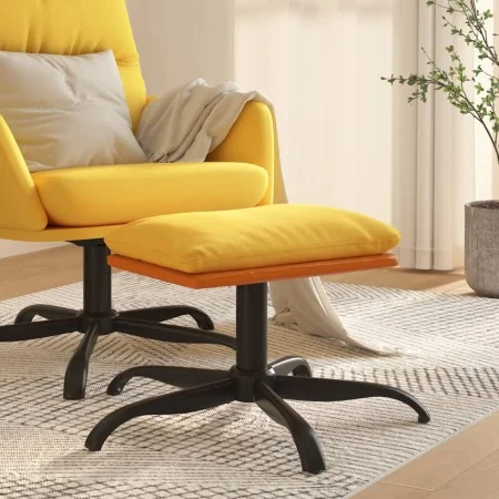 Fußstütze aus senfgelbem Stoff und Kunstleder, 60 x 60 x 36 cm von vidaXL, Osmanen - Ref: Foro24-341614, Preis: 35,67 €, Raba...