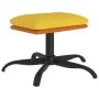 Reposapiés tela y cuero sintético amarillo mostaza 60x60x36 cm de vidaXL, Otomanas - Ref: Foro24-341614, Precio: 35,67 €, Des...