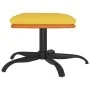 Reposapiés tela y cuero sintético amarillo mostaza 60x60x36 cm de vidaXL, Otomanas - Ref: Foro24-341614, Precio: 35,67 €, Des...