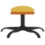 Reposapiés tela y cuero sintético amarillo mostaza 60x60x36 cm de vidaXL, Otomanas - Ref: Foro24-341614, Precio: 35,67 €, Des...