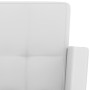 Taburetes de cocina 2 unidades cuero sintético blanco