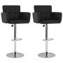 Taburetes de barra de cocina 2 unidades cuero sintético negro en Taburetes de cocina | Comprar online en Foro24