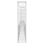 Cesta de gaviones forma de U 3 postes de hierro 260x20x100 cm