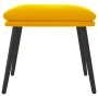 Reposapiés de terciopelo amarillo mostaza 45x29,5x35 cm de vidaXL, Otomanas - Ref: Foro24-341511, Precio: 33,31 €, Descuento: %