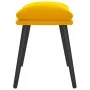 Reposapiés de terciopelo amarillo mostaza 45x29,5x35 cm de vidaXL, Otomanas - Ref: Foro24-341511, Precio: 33,31 €, Descuento: %