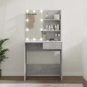 Concrete gray LED dressing table 74.5x40x141 cm by vidaXL, Bedroom Dressers - Ref: Foro24-808805, Price: 88,84 €, Discount: %