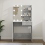 Tocador con LED color gris hormigón 74,5x40x141 cm de vidaXL, Tocadores para dormitorios - Ref: Foro24-808805, Precio: 92,69 ...