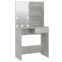 Tocador con LED color gris hormigón 74,5x40x141 cm de vidaXL, Tocadores para dormitorios - Ref: Foro24-808805, Precio: 92,69 ...