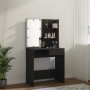 Tocador con LED negro 74,5x40x141 cm de vidaXL, Tocadores para dormitorios - Ref: Foro24-833288, Precio: 91,69 €, Descuento: %