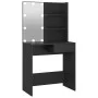 Black vanity with LED lights 74.5x40x141 cm by vidaXL, Bedroom Dressers - Ref: Foro24-833288, Price: 91,69 €, Discount: %