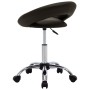 Silla de trabajo con ruedas cuero sintético marrón
