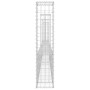 Cesta de gaviones forma de U 4 postes de hierro 380x20x100 cm