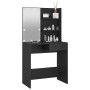 Tocador con LED negro 74,5x40x141 cm de vidaXL, Tocadores para dormitorios - Ref: Foro24-833288, Precio: 91,69 €, Descuento: %