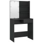 Tocador con LED negro 74,5x40x141 cm de vidaXL, Tocadores para dormitorios - Ref: Foro24-833288, Precio: 91,69 €, Descuento: %