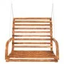 Curved wooden swing bench with teak finish 126x63x92 cm by vidaXL, Garden rockers - Ref: Foro24-313940, Price: 168,07 €, Disc...