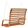Curved wooden swing bench with teak finish 126x63x92 cm by vidaXL, Garden rockers - Ref: Foro24-313940, Price: 168,07 €, Disc...