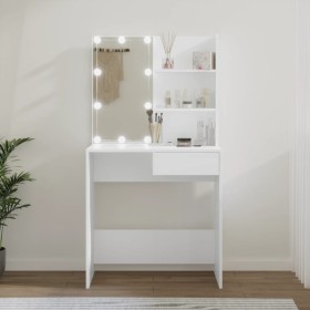 Dressing table with white LED 74.5x40x141 cm by vidaXL, Bedroom Dressers - Ref: Foro24-808801, Price: 94,16 €, Discount: %