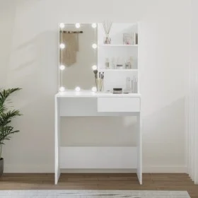 Dressing table with white LED 74.5x40x141 cm by vidaXL, Bedroom Dressers - Ref: Foro24-808801, Price: 93,18 €, Discount: %