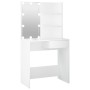 Schminktisch mit weißer LED 74,5x40x141 cm von vidaXL, Schlafzimmerkommoden - Ref: Foro24-808801, Preis: 94,16 €, Rabatt: %