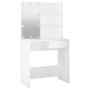 Schminktisch mit weißer LED 74,5x40x141 cm von vidaXL, Schlafzimmerkommoden - Ref: Foro24-808801, Preis: 94,16 €, Rabatt: %