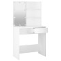 Schminktisch mit weißer LED 74,5x40x141 cm von vidaXL, Schlafzimmerkommoden - Ref: Foro24-808801, Preis: 94,16 €, Rabatt: %