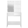 Schminktisch mit weißer LED 74,5x40x141 cm von vidaXL, Schlafzimmerkommoden - Ref: Foro24-808801, Preis: 94,16 €, Rabatt: %