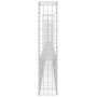 Cesta de gaviones forma de U 5 postes de hierro 500x20x100 cm