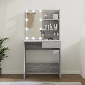 Sonoma gray LED dressing table 74.5x40x141 cm by vidaXL, Bedroom Dressers - Ref: Foro24-820482, Price: 89,31 €, Discount: %