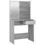 Sonoma grauer LED-Schminktisch 74,5 x 40 x 141 cm von vidaXL, Schlafzimmerkommoden - Ref: Foro24-820482, Preis: 89,79 €, Raba...