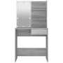 Sonoma grauer LED-Schminktisch 74,5 x 40 x 141 cm von vidaXL, Schlafzimmerkommoden - Ref: Foro24-820482, Preis: 89,79 €, Raba...